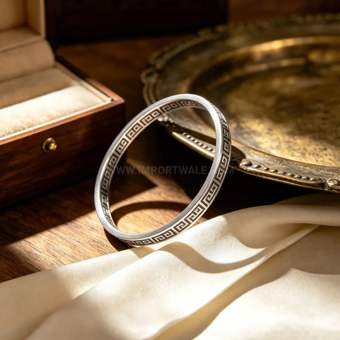 Classic Open Cuff Titanium Steel Geometric Bangle Bracelet
