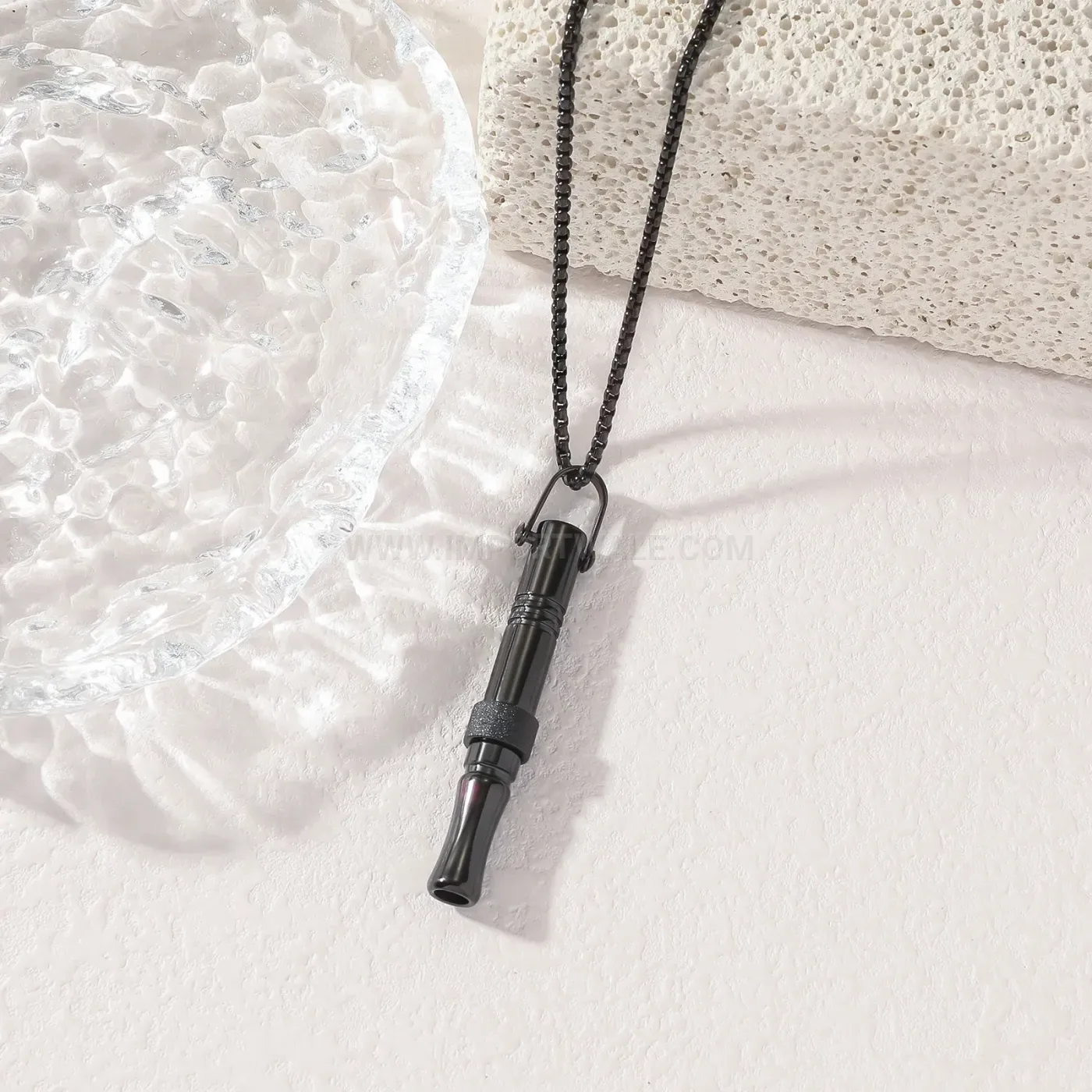 Classic Mindful Breathing Faith Pendant Stainless Steel Necklace