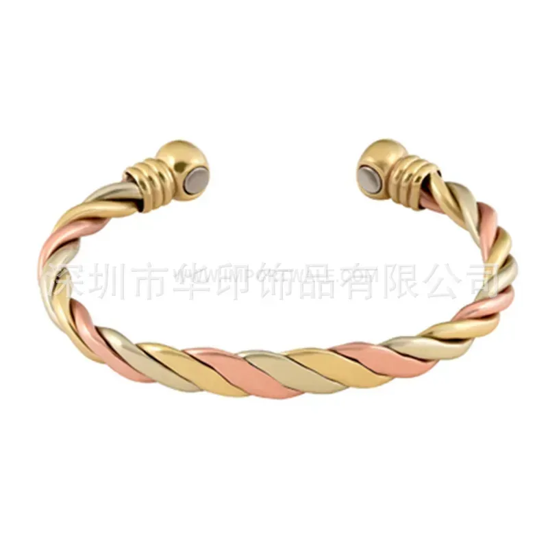 Twisted Wire Eco Copper Bio Magnetic Adjustable Therapy Bracelet