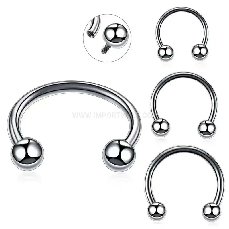 Modern Medical Grade Titanium Alloy Horseshoe Body Piercing Jewelry