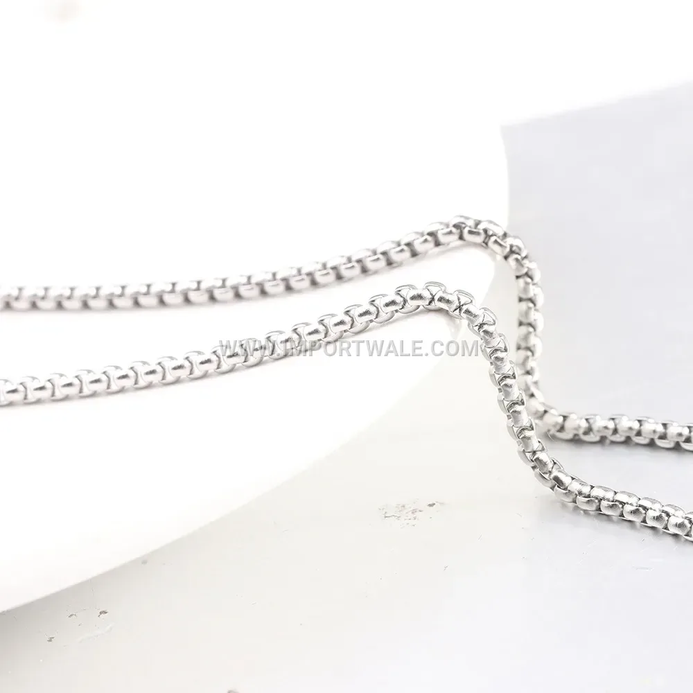 Minimalist Polished Blank Cross Stainless Steel Pendant Necklace