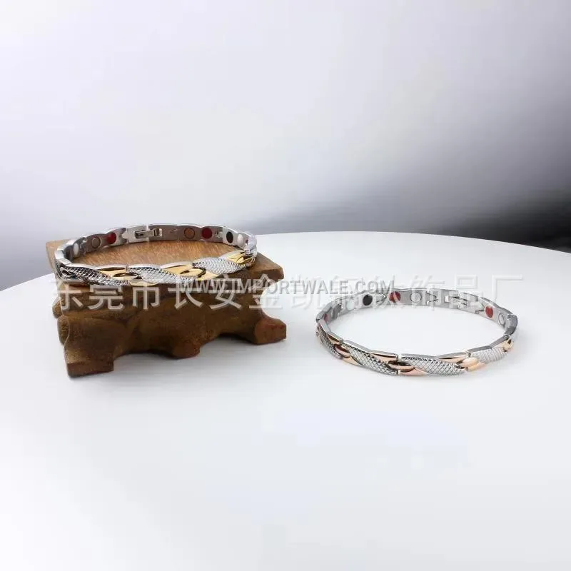 Intricate Dragon Pattern Titanium Steel Magnetic Therapy Bracelet