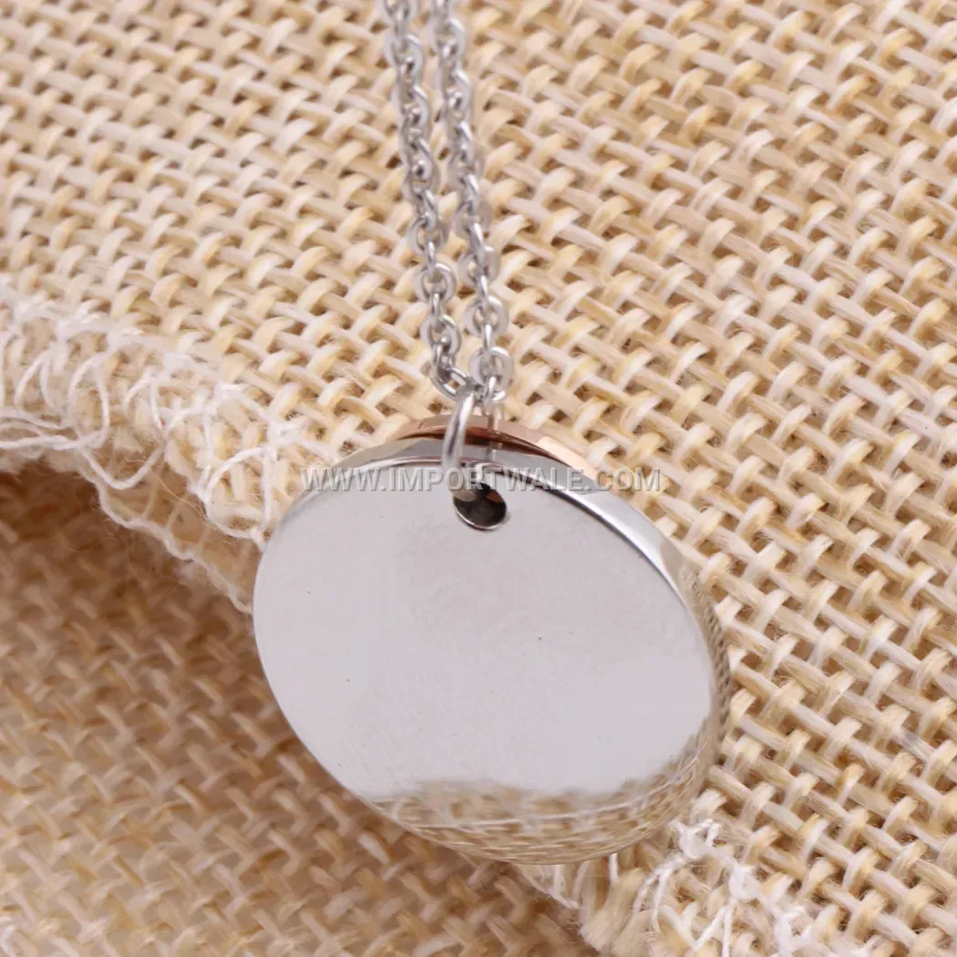 Geometric Stainless Steel Letter Pendant Collar Necklace