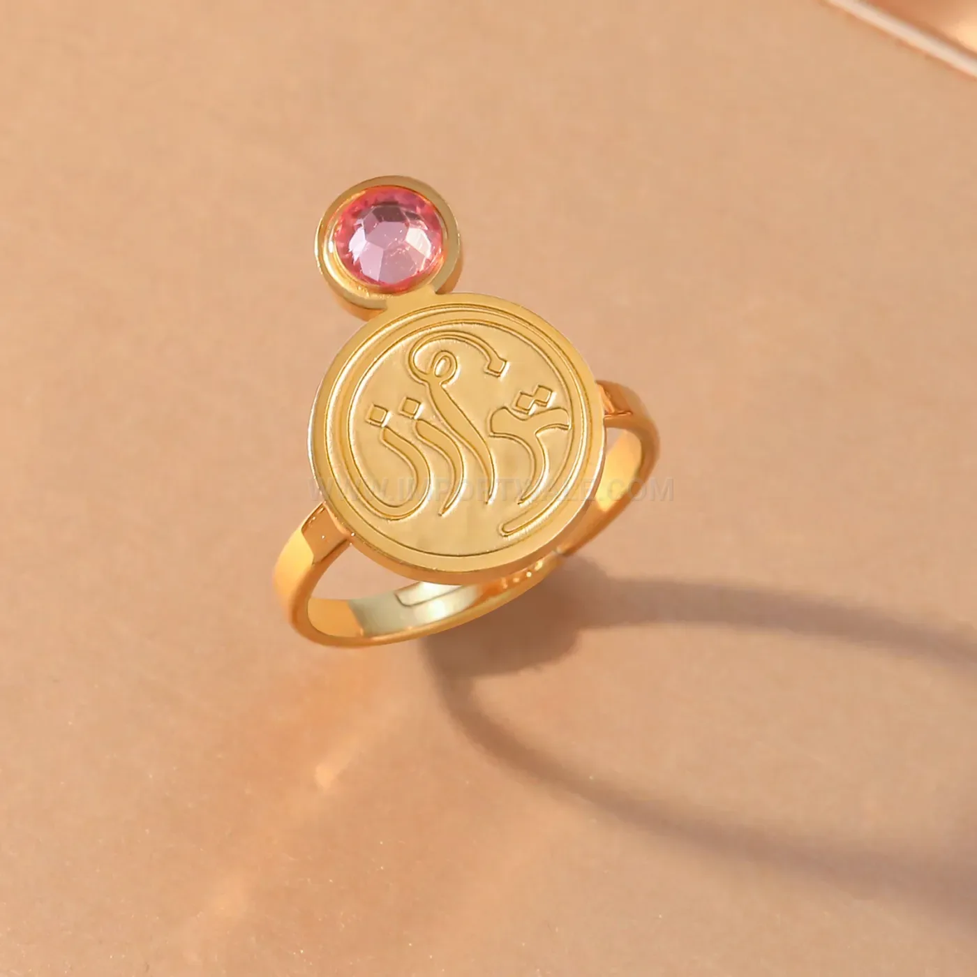 Stylish Cubic Zirconia Stainless Steel Vintage Scroll Adjustable Ring