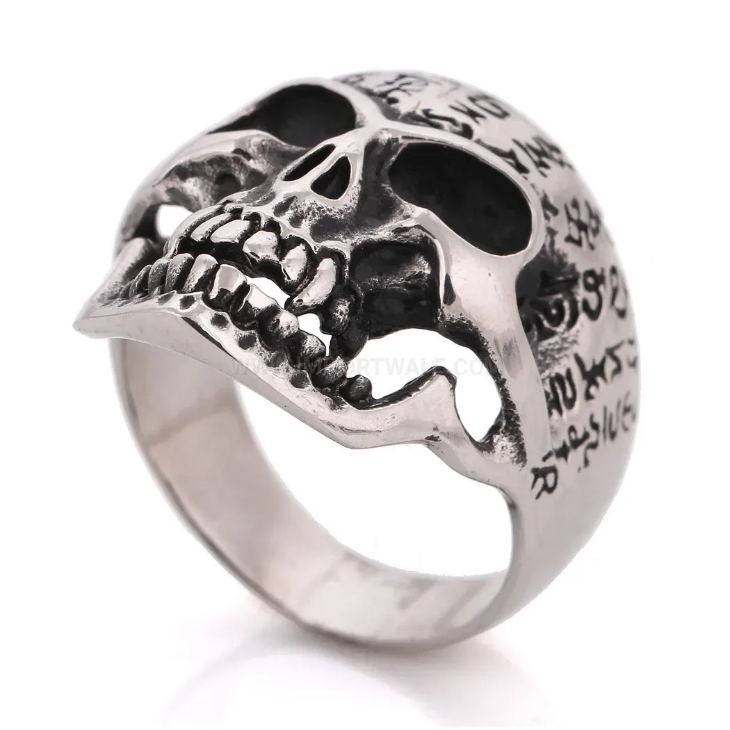 Premium Gothic Skull Stainless Steel Men Signet Ring