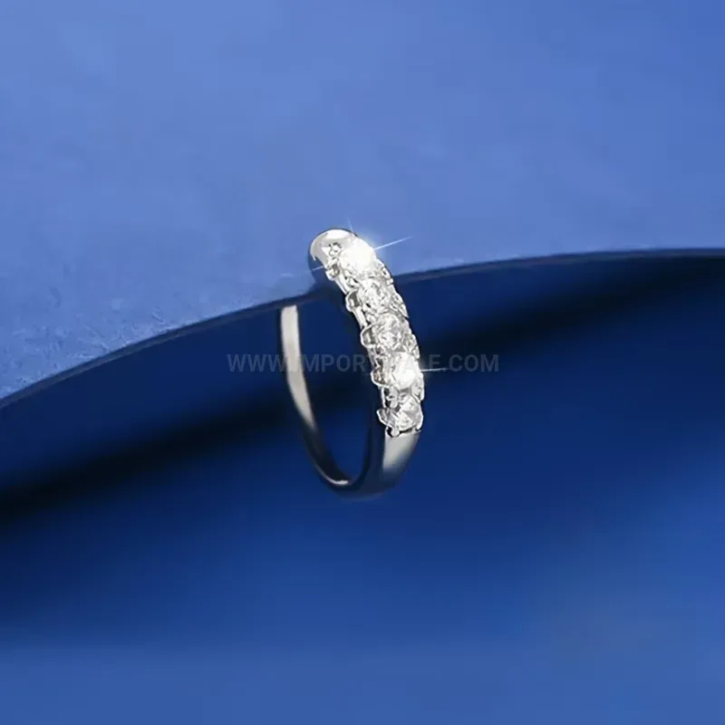 Fashion Non Piercing Stainless Steel Zirconia Ear and Nose Cuff