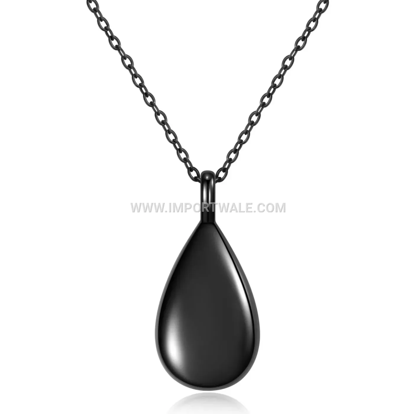 Openable Teardrop Urn Pendant Stainless Steel Necklace