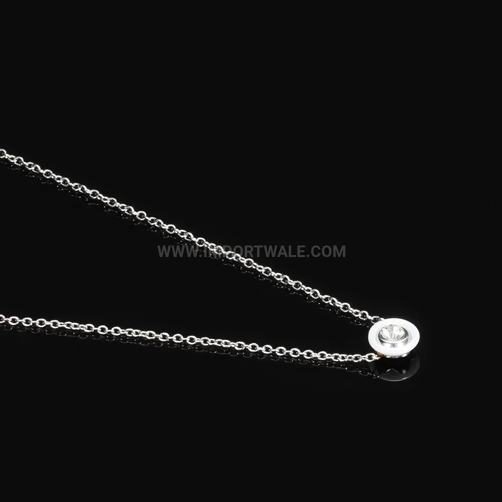 Ceramic and Zirconia Stainless Steel Circular Layered Necklace