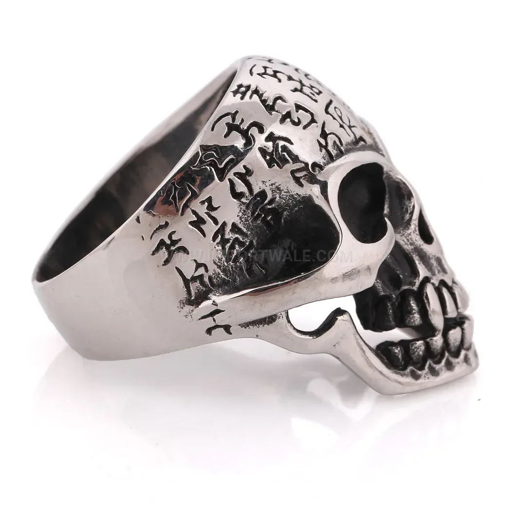 Premium Gothic Skull Stainless Steel Men Signet Ring
