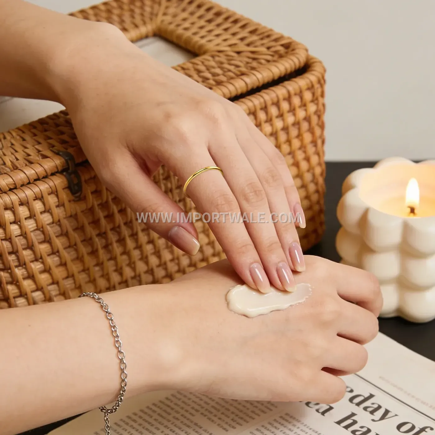 Ultra Thin 1mm 14K Gold Plated Stainless Steel Ring
