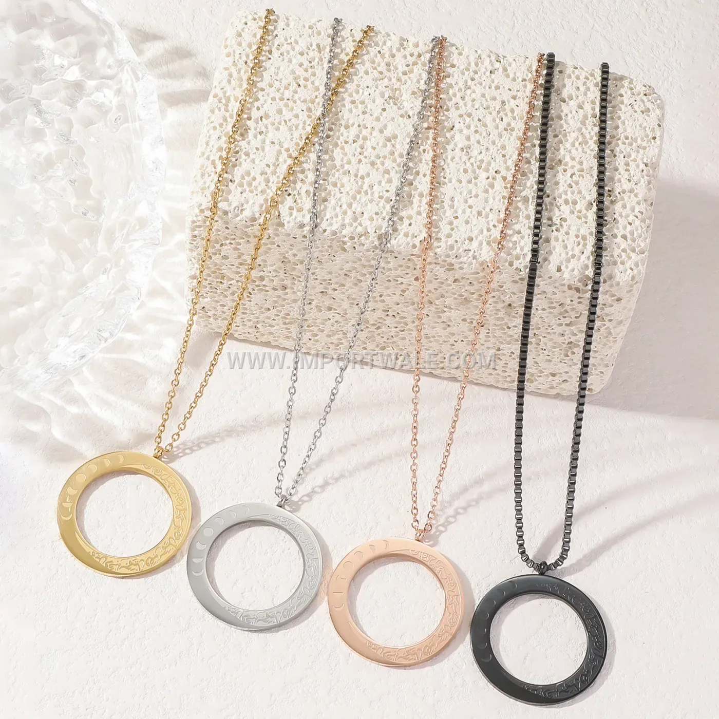 Stainless Steel Ayatul Kursi Cutout Script Islamic Pendant Necklace