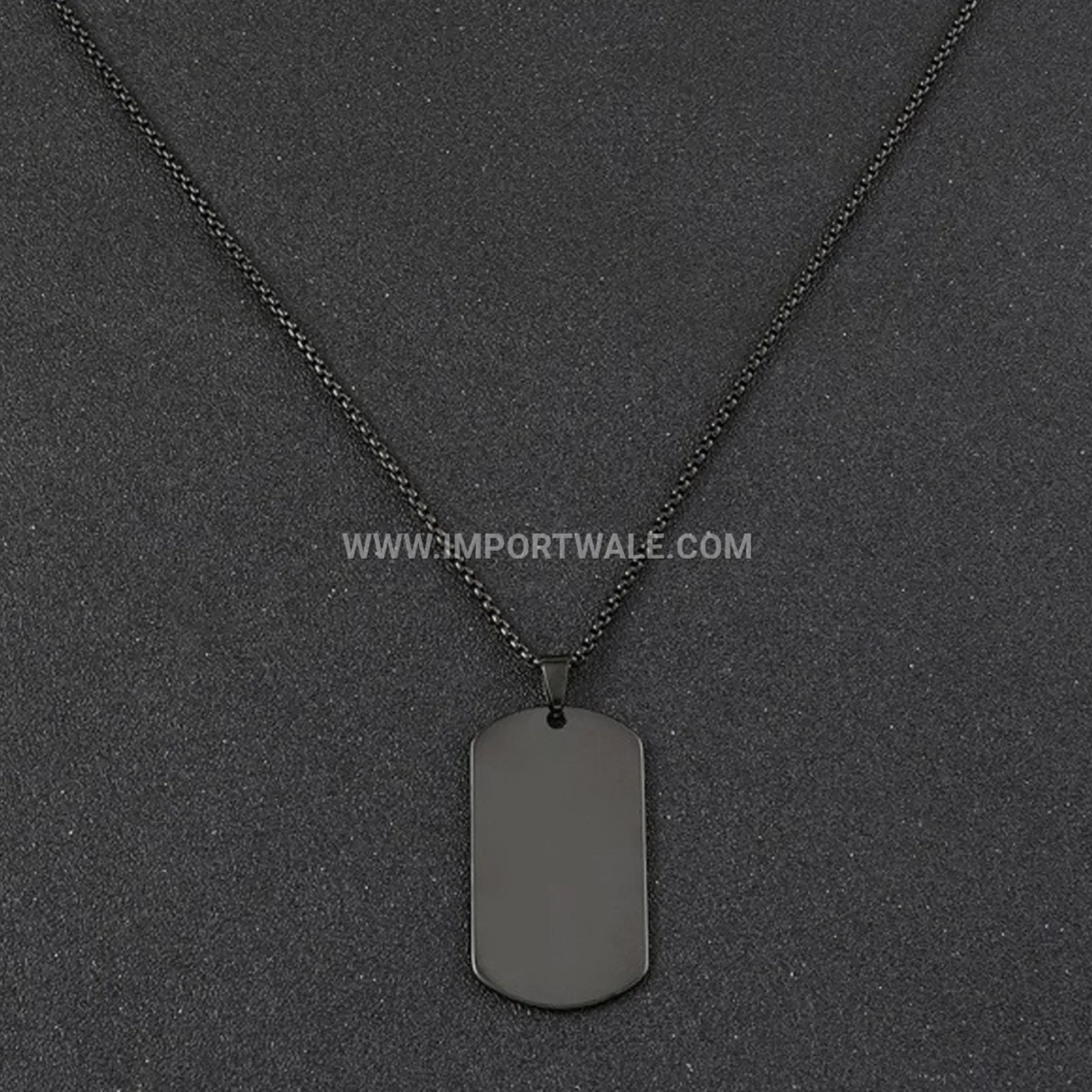 Geometric Stainless Steel Dog Tag Men Pendant