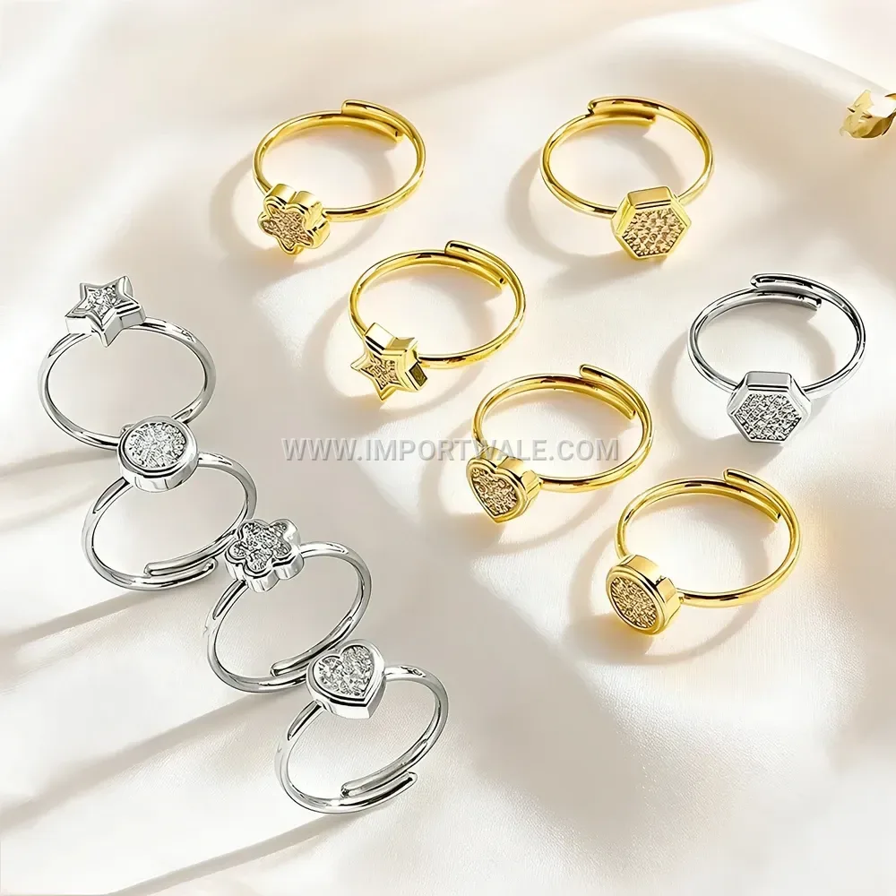 Gold Plated Open Stainless Steel Band