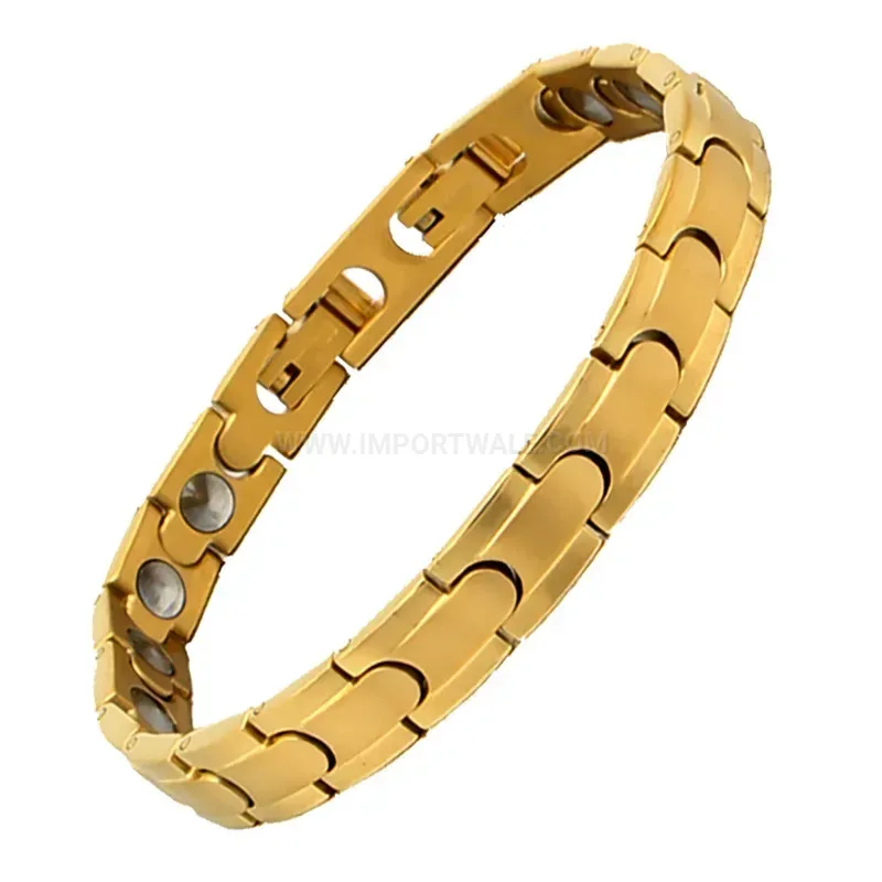 Designer Minimalist Dual Clasp Pure Titanium Bio Bracelet for Men and Women