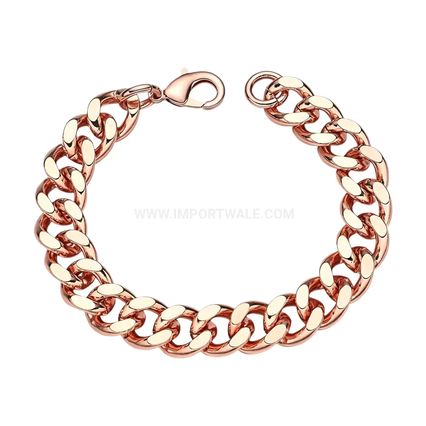 Classic Retro Red Copper Cuban Link Bio Magnetic Bracelet