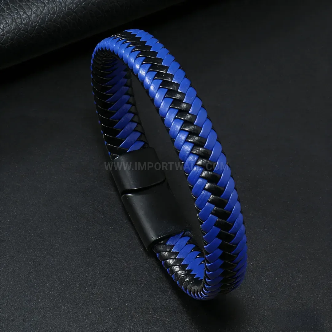 Designer Multi-Strand Handcrafted Leather Wrap Wristband for Men