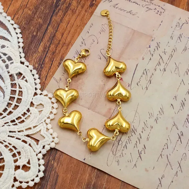 Stylish Chic Titanium Steel Heart Charm Statement Jewelry