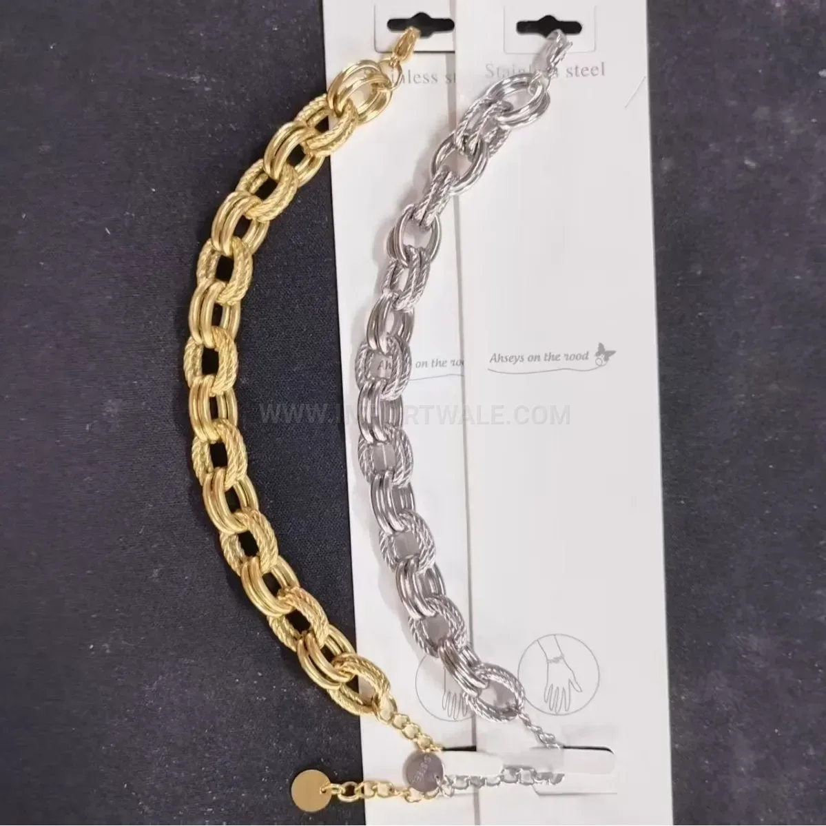 Fashion Punk Style Metallic Knot Chain Bracelet