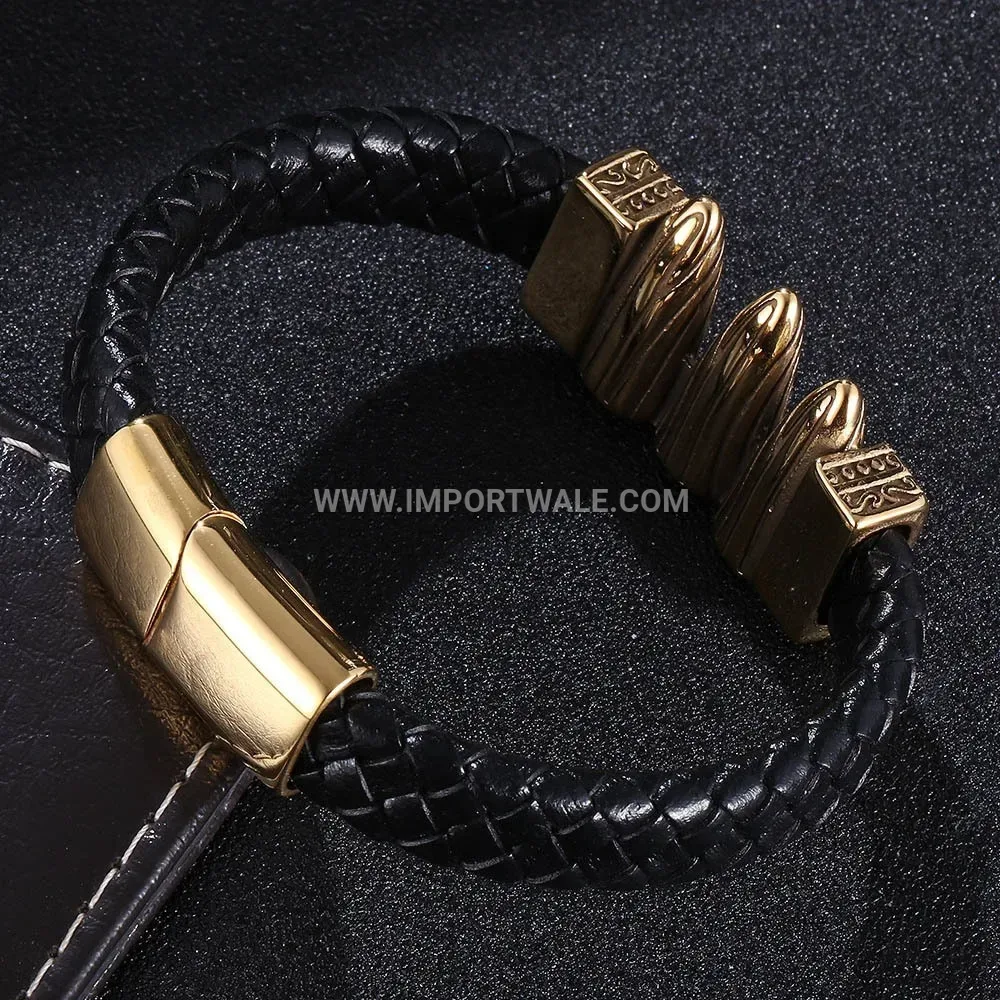 Swallow Motif Copper Magnetic Titanium Steel Couple Bracelet