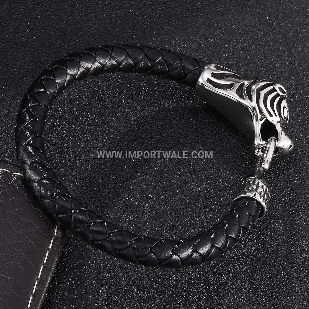 Men's Geometric Titanium Steel Magnetic Wristband Bracelet