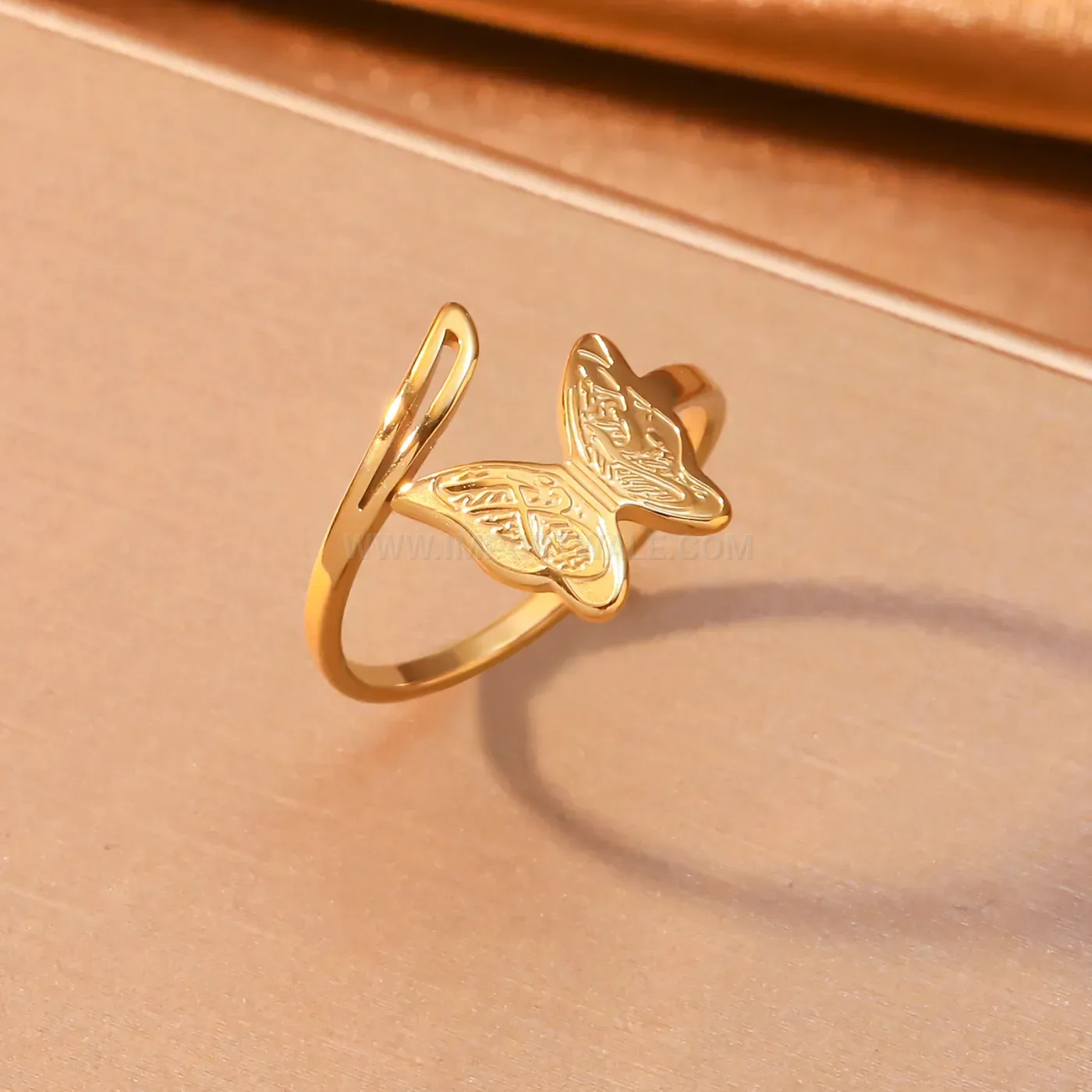 Adjustable EKG Heartbeat Stainless Steel Ring Accentuated with Arabic Calligraphy
