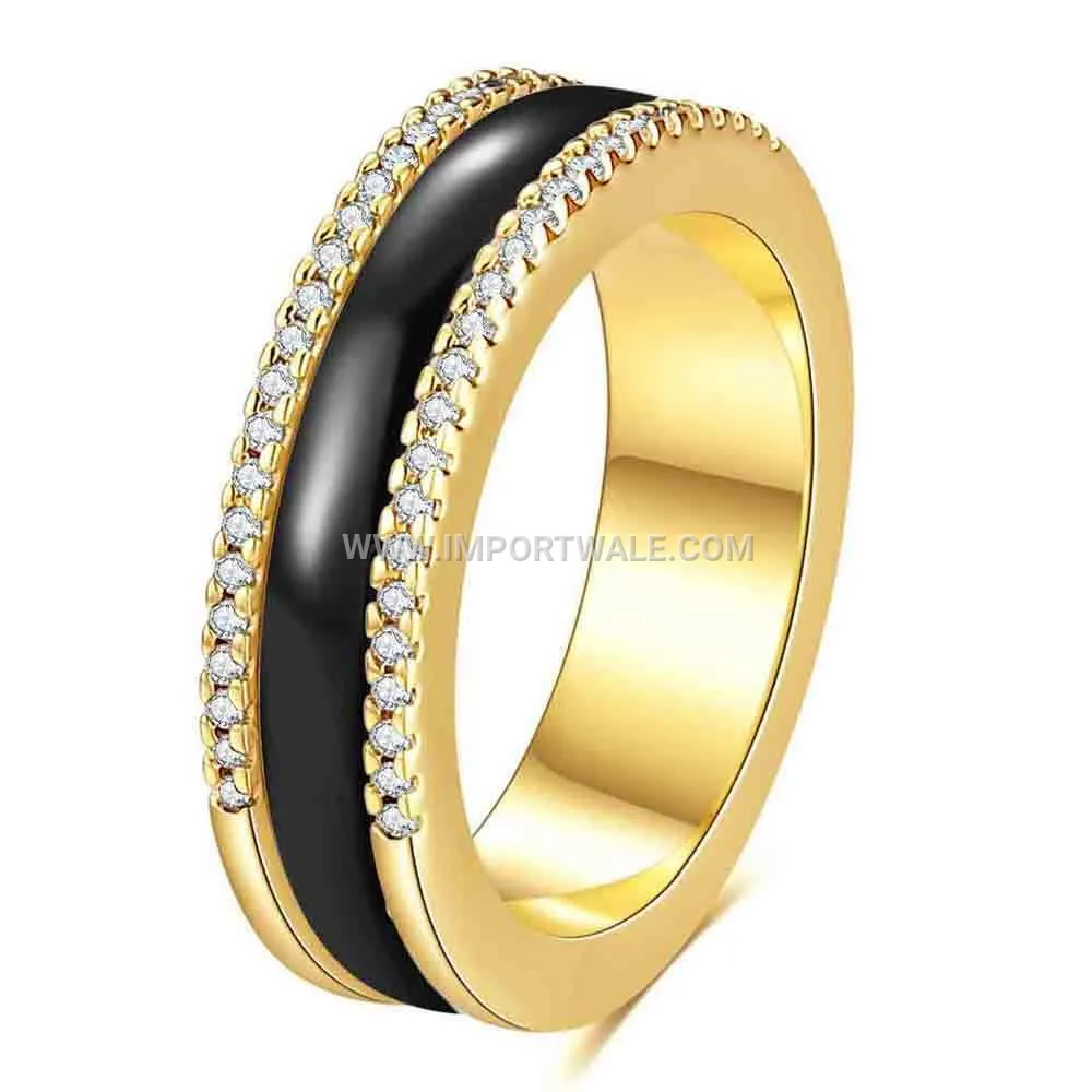 Spinning Ceramic Band Ring with Micro Zirconia