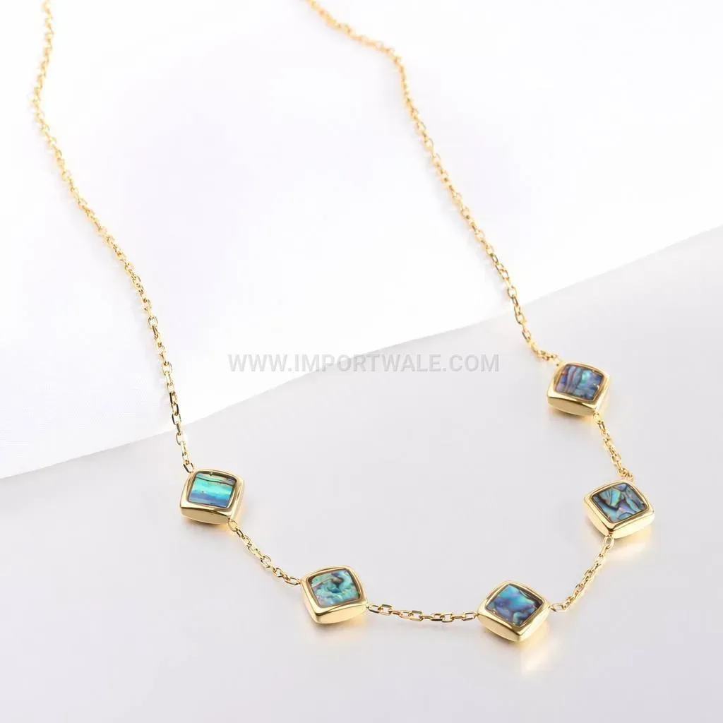 Vintage Heart Pearl Stainless Steel Pendant Necklace for Women