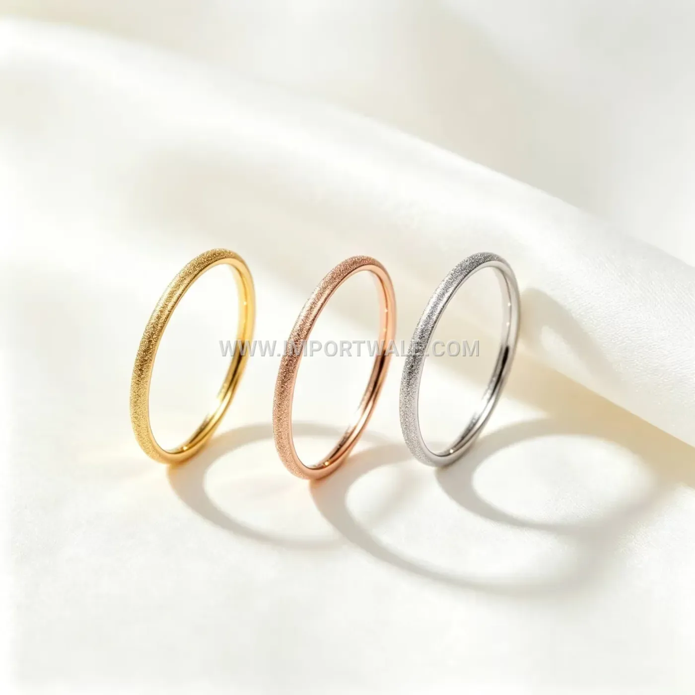 Ultra Thin Matte Finished Stainless Steel Band Ring