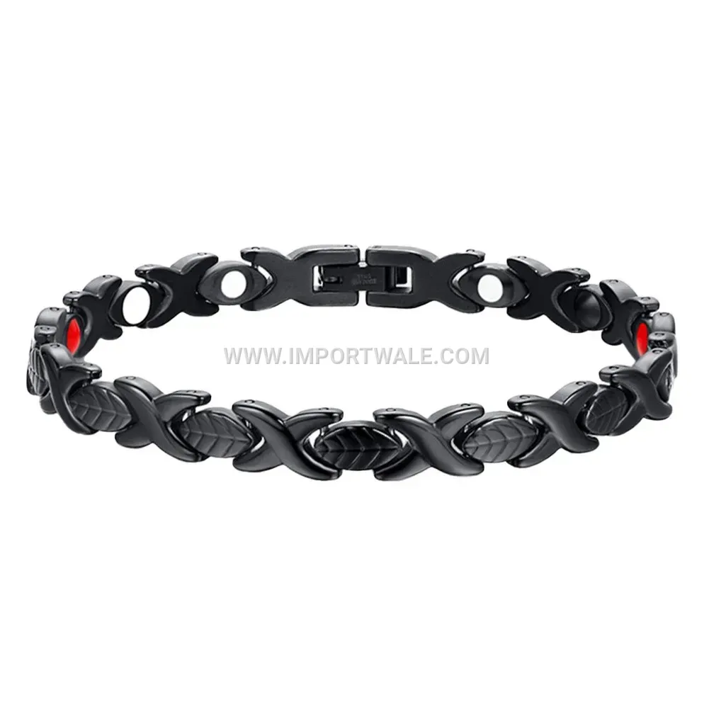 Four-in-One Plated Titanium Steel Magnetic Chain Bracelet