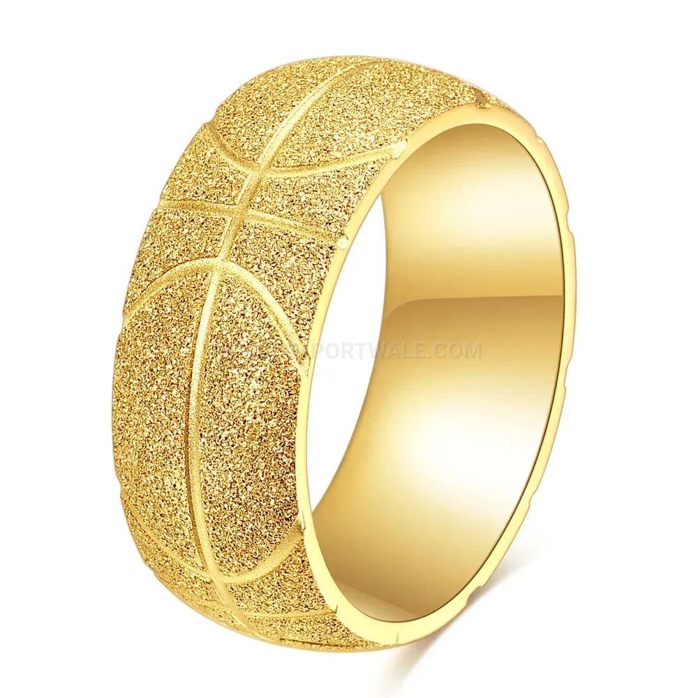 Bold Textured Stainless Steel Band Ring with Matte Finish