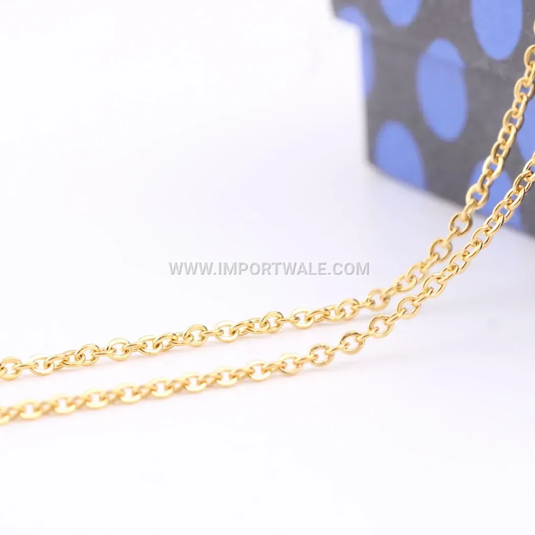 Double Row Rhinestone Teardrop Titanium Steel Collar Necklace
