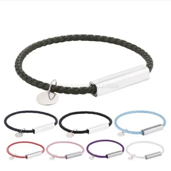Handcrafted Braided Leather Rope Bracelet with Stainless Steel Clasp