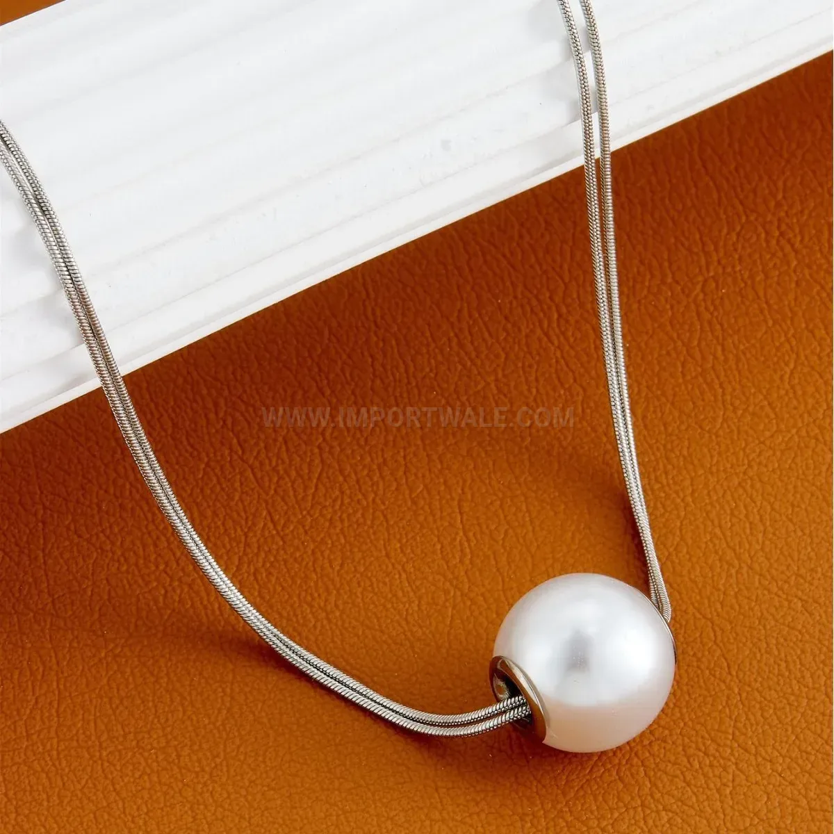 Stylish Double Layer Mother of Pearl Titanium Steel Clavicle Necklace