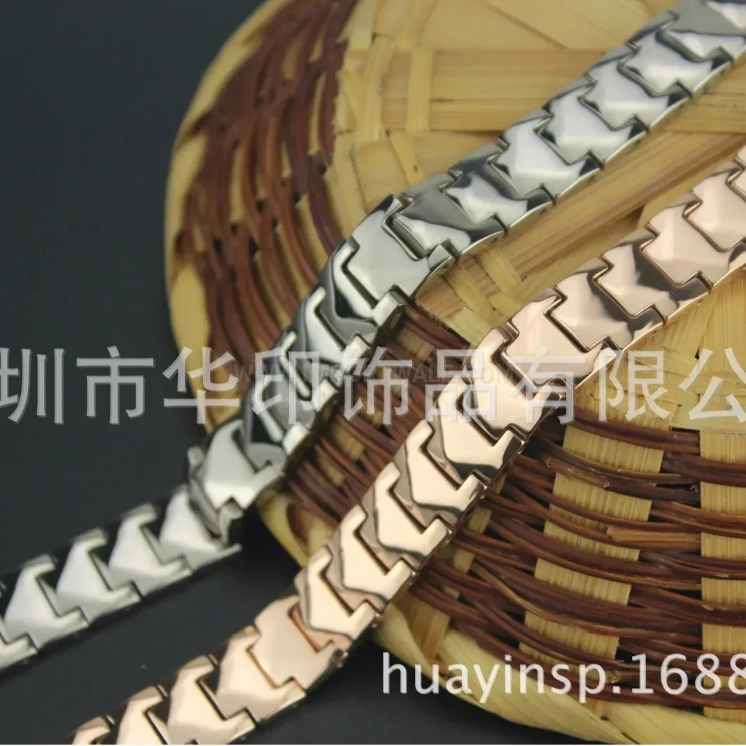 Elegant Pure Titanium Bio Magnetic Therapy Link Bracelet