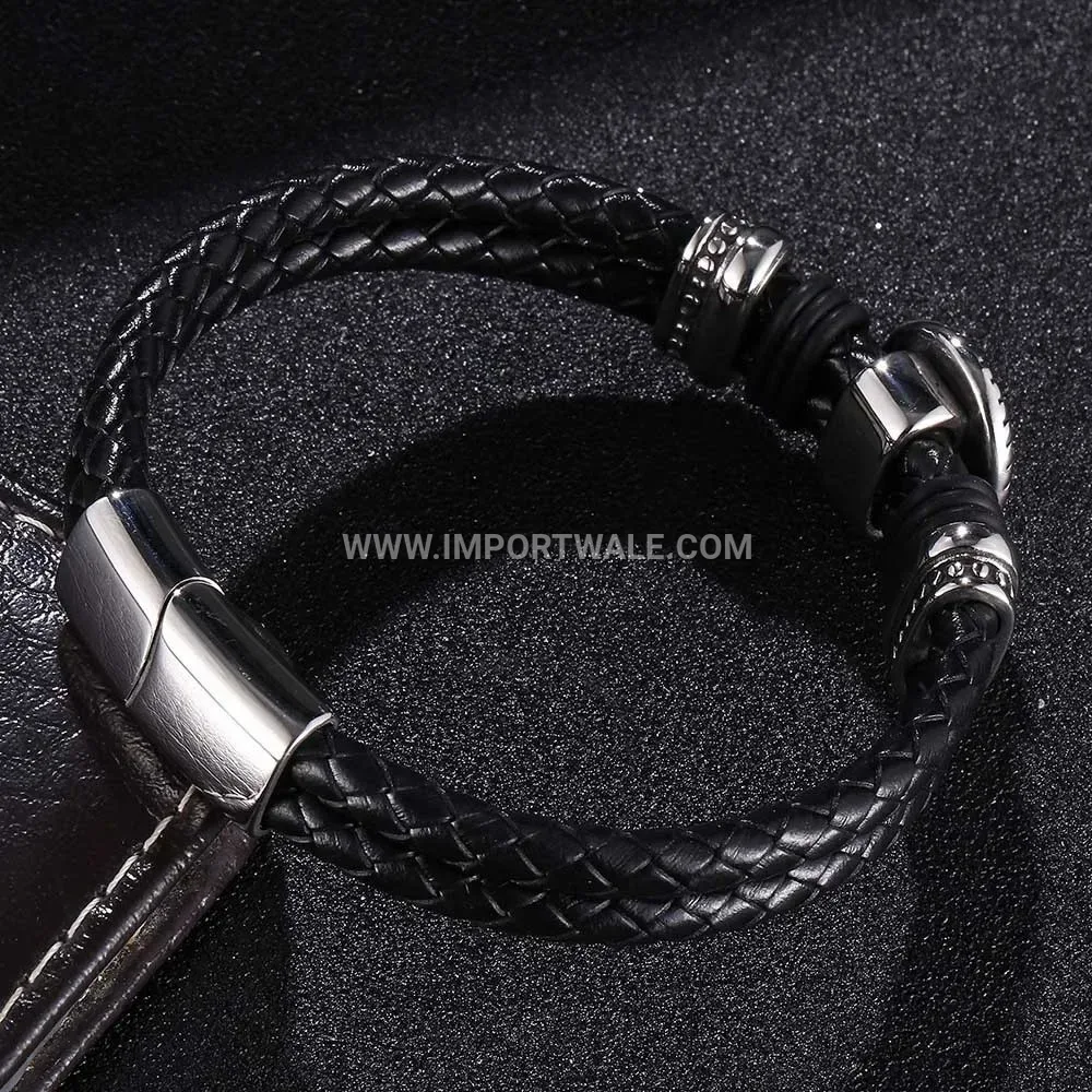Minimalist Lattice Pattern Titanium Steel Link Bracelet