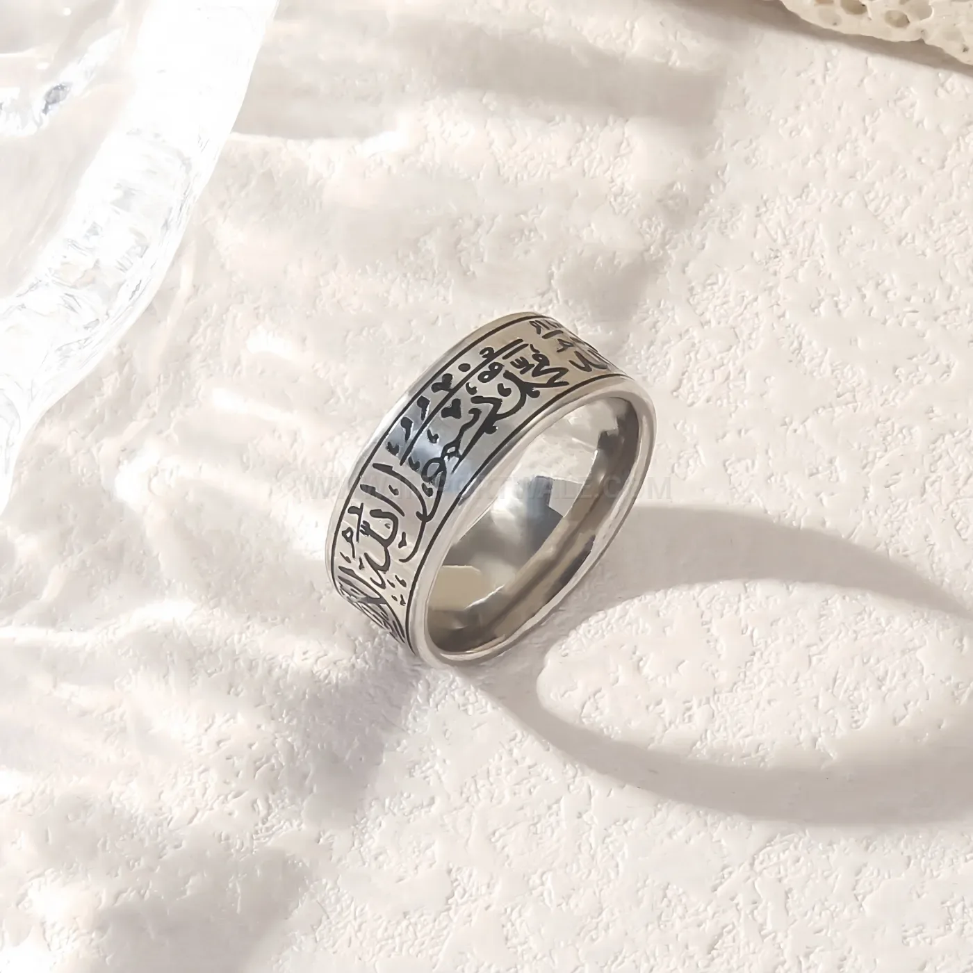 Stylish Vintage Style Ayatul Kursi Arabic Calligraphy Ring