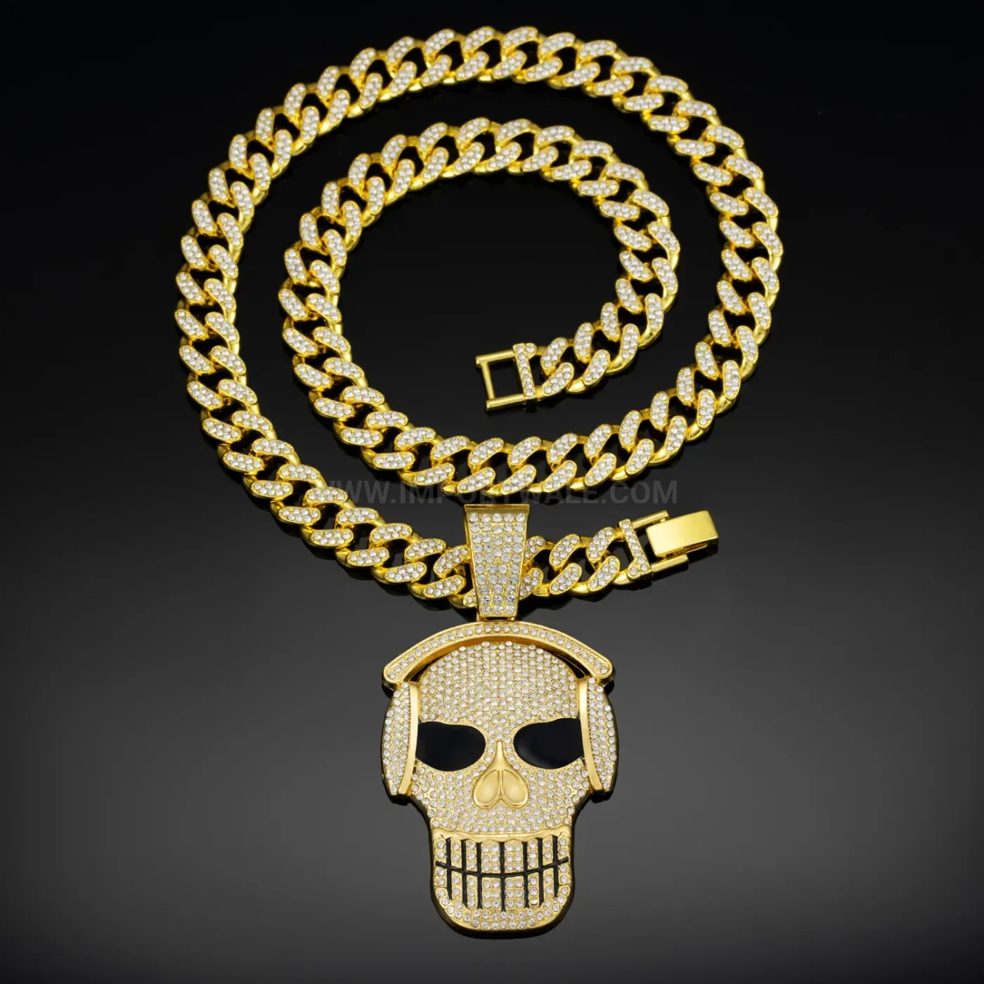 Iced Out Alloy Skull Hip Hop Pendant