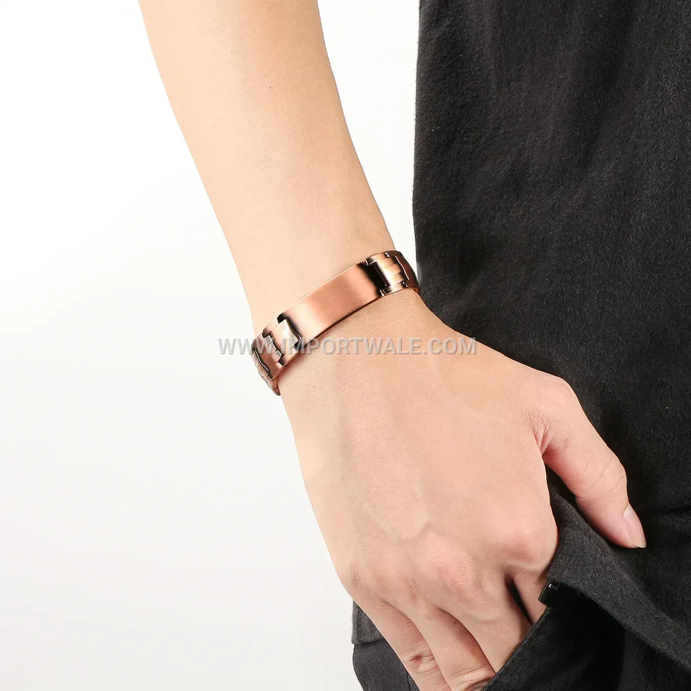 Vintage Red Copper Magnetic Health Energy Chain Bracelet