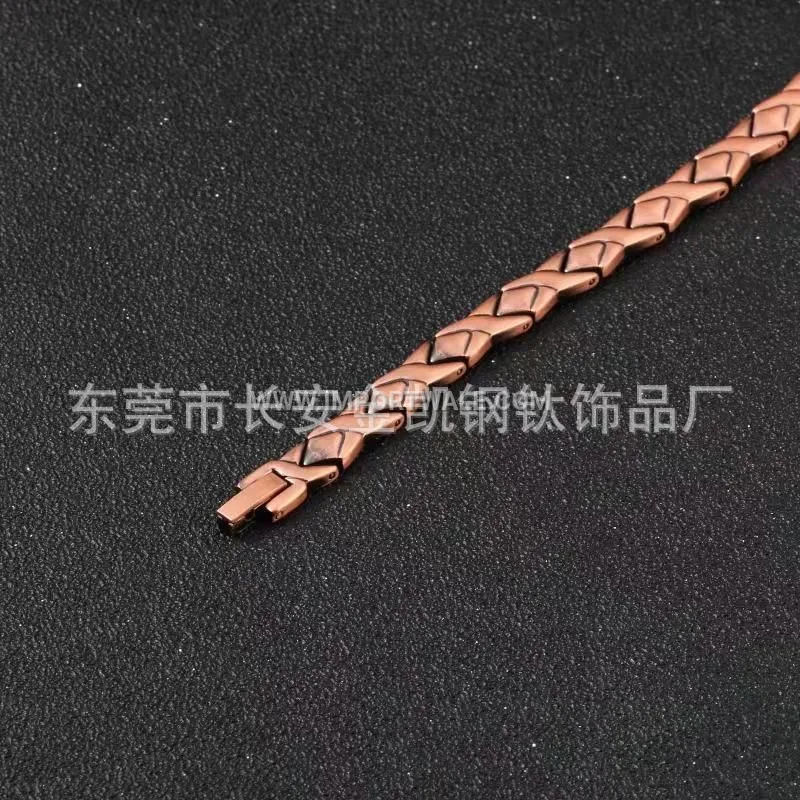 Vintage Red Copper Magnetic Link Therapy Bracelet