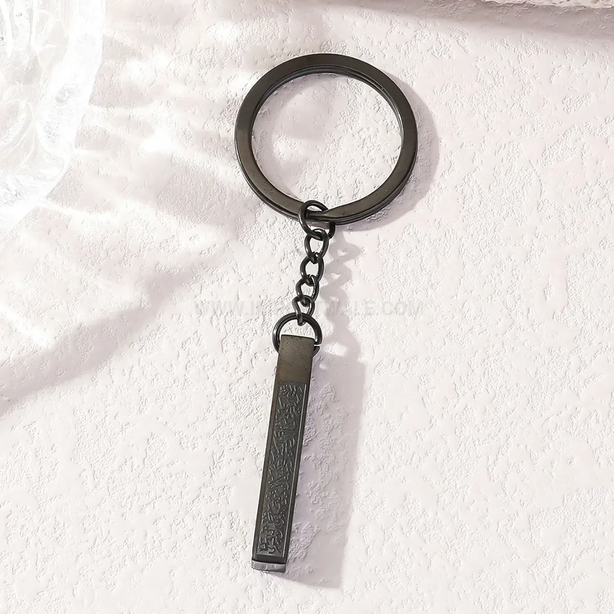 Rotating Pillar Ayatul Kursi Stainless Steel Keychain