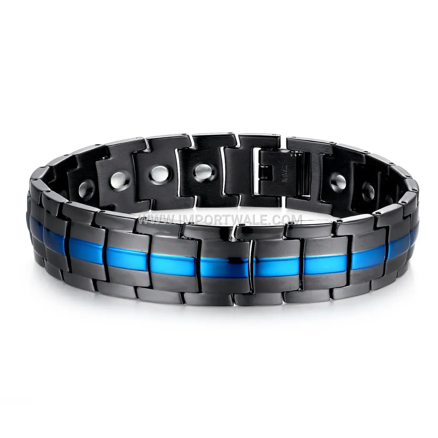 Geometric Line Titanium Steel Magnetic Link Bracelet