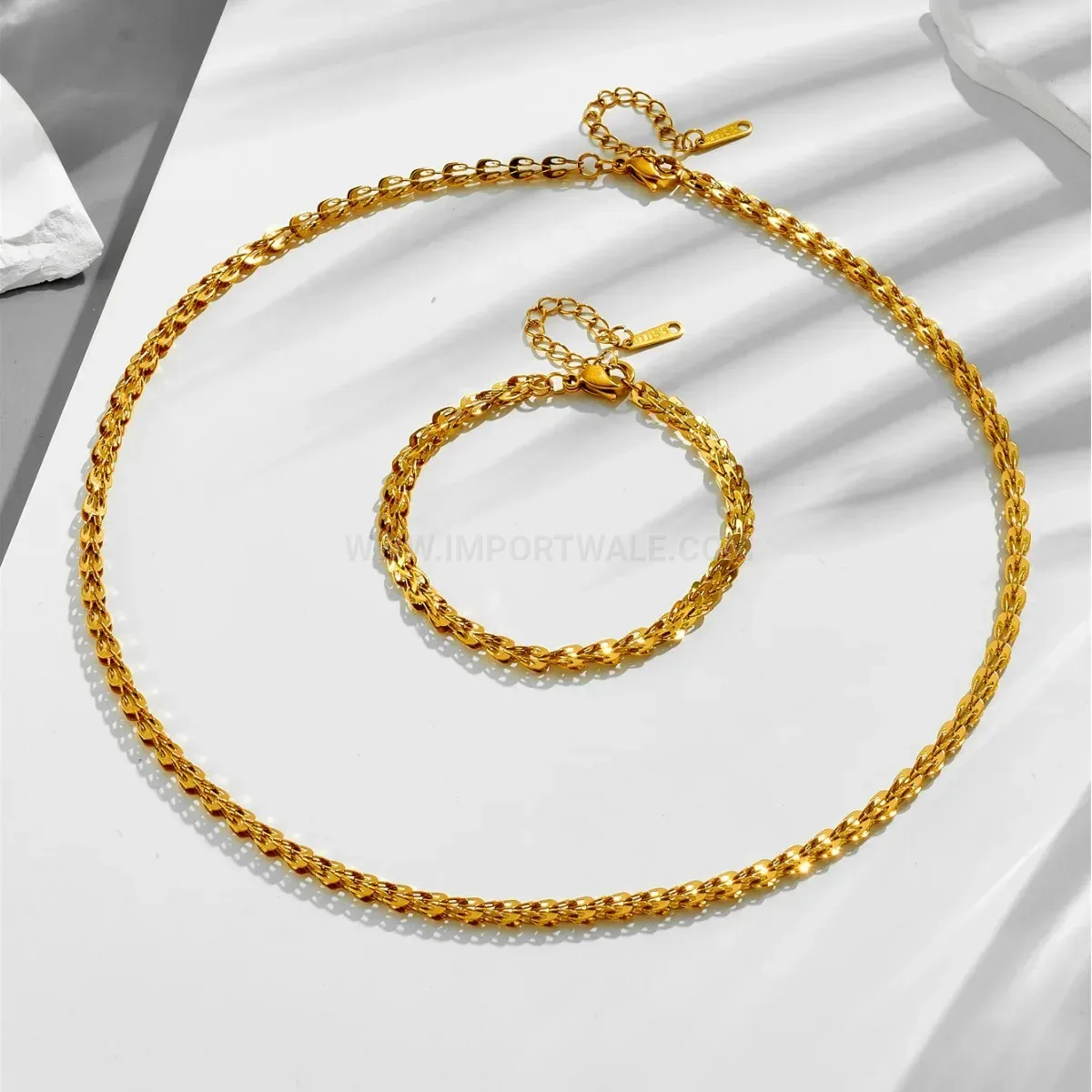 Elegant Titanium Steel Phoenix Tail Chain Jewelry Set