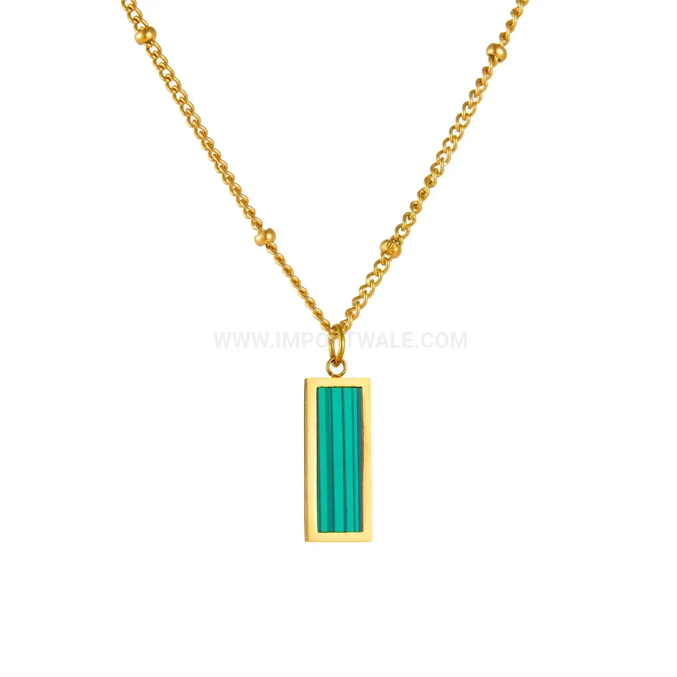 Modern Shell Inlay Titanium Steel Collar Necklace