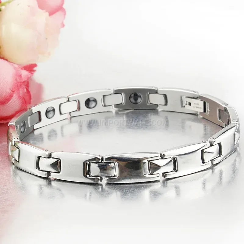 Elegant Unisex Titanium Steel Hematite Bio Magnetic Bracelet