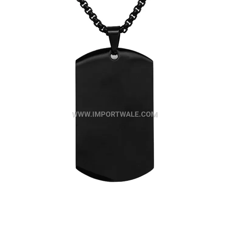 Customizable Geometric Stainless Steel Pendant Chain Necklace