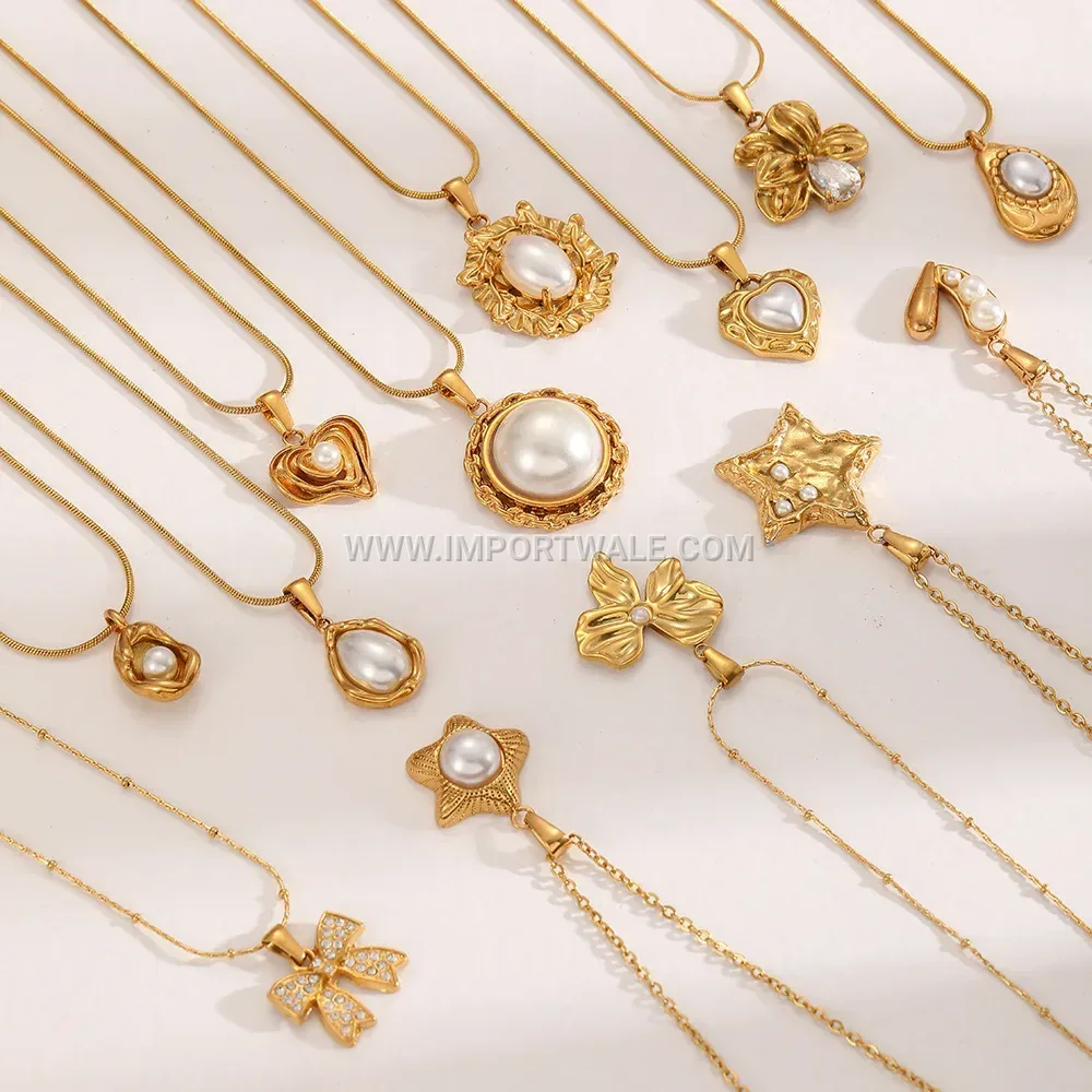 Gold Plated Brushed Heart Pendant Link Chain Necklace
