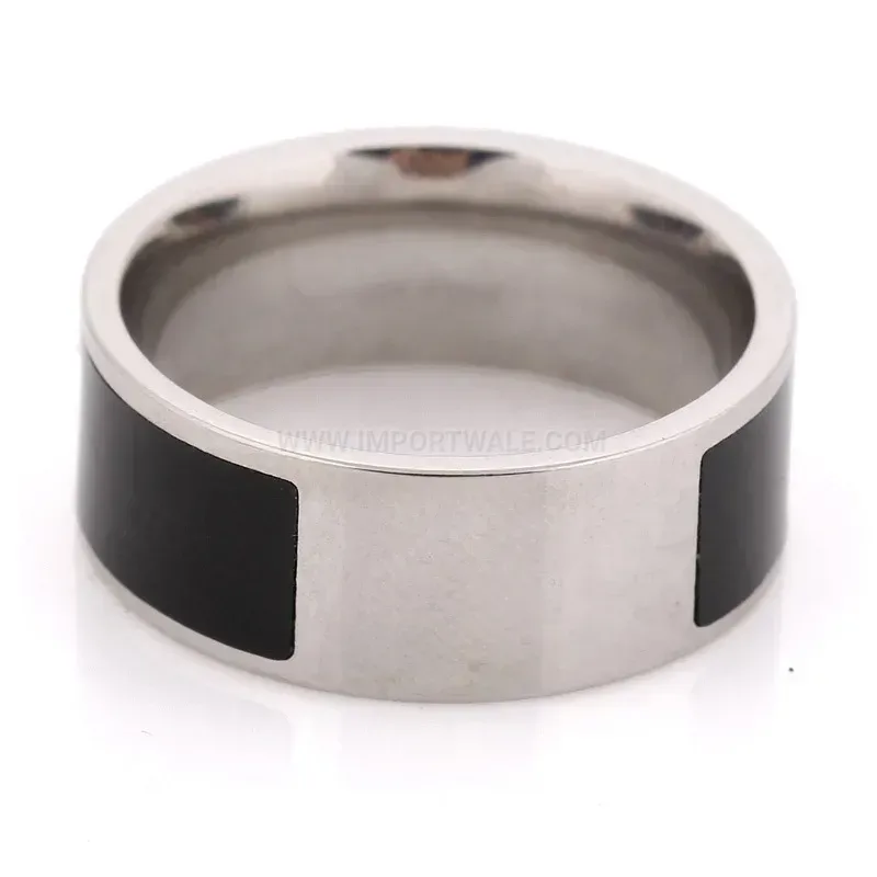 Bold Vintage Style 8mm Stainless Steel Drip Oil Ring