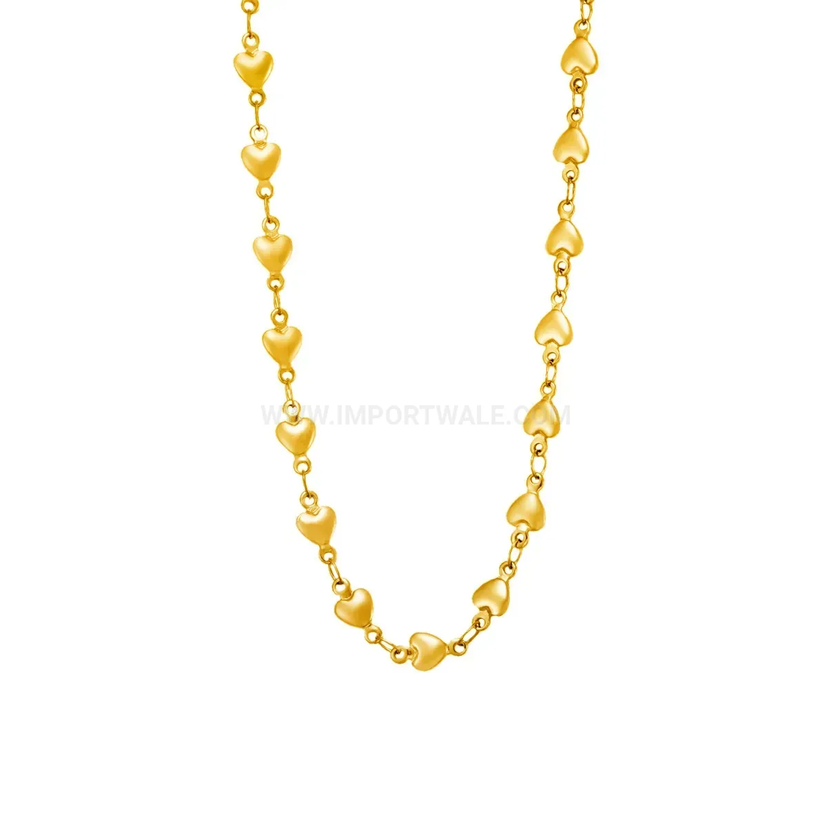 Designer Gold Plated Stainless Steel Heart Charm Pendant Necklace