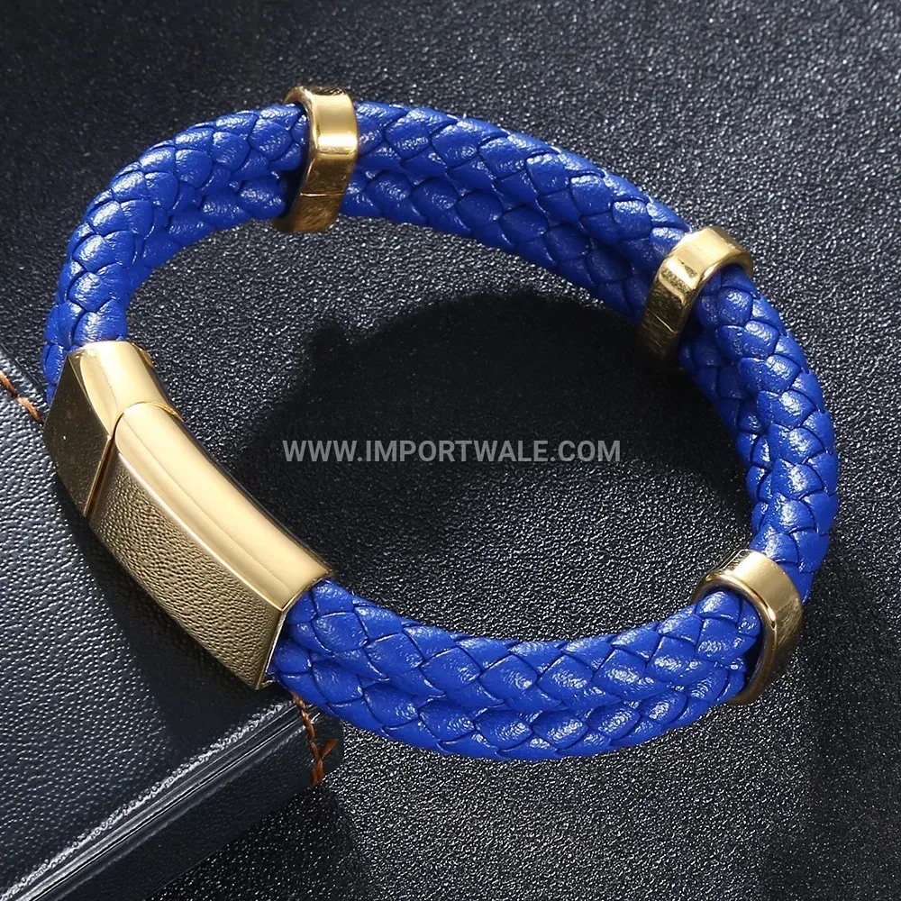 Adjustable Stainless Steel Nail Bangle with 18K Gold Plating