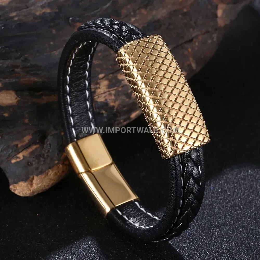 Scallop Shell Open C-Shape Stainless Steel Cuff Bracelet